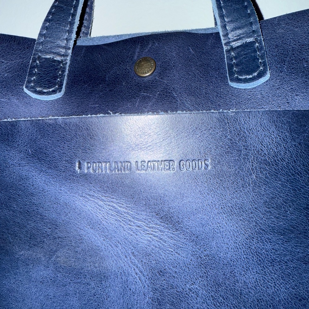 Portland Leather Navy Mini Tote - Picture 2 of 5